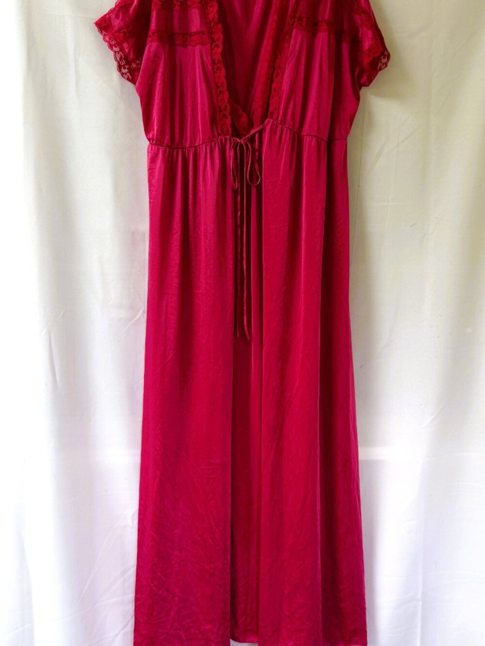 VTG Women's Jill Andrea of New York Size XL Hot Pink Nightgown and Robe